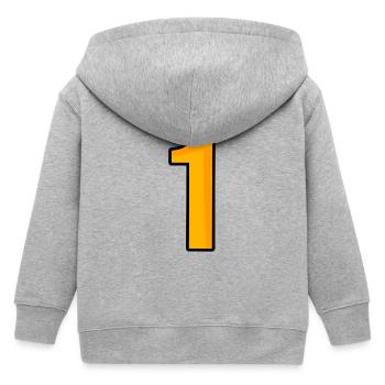 Nummer 1 - Kinder Organic Kapuzenjacke Mini Cultivator von Stanley/Stella - Grau meliert - Hinten