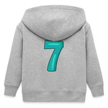 Numéro 7 - Veste à capuche enfant bio Stanley/Stella - gris chiné - Dos