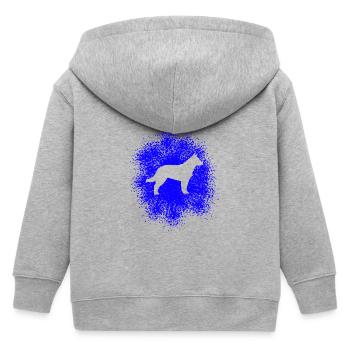 Schäferhund – Treuer Begleiter - Kinder Organic Kapuzenjacke Mini Cultivator von Stanley/Stella - Grau meliert - Hinten