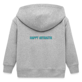 RUHESTAND. RUHESTAND. PENSIONIERT. RUHESTAND. BESTER - Kinder Organic Kapuzenjacke Mini Cultivator von Stanley/Stella - Grau meliert - Hinten
