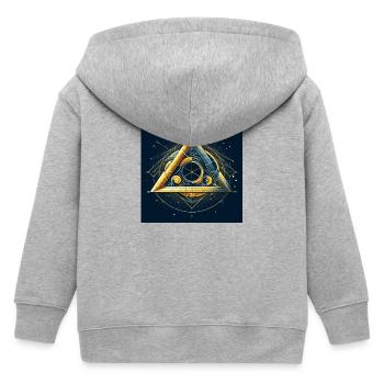 Triangle dans le nombre d’or - Veste à capuche enfant bio Stanley/Stella - gris chiné - Dos