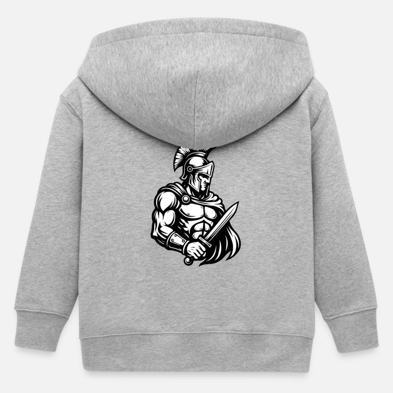 Soldat romain - Veste à capuche enfant bio Stanley/Stella - gris chiné