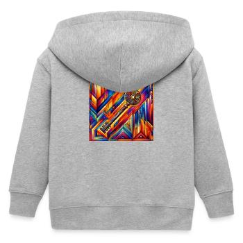 Schlüssel zur Seele - Kinder Organic Kapuzenjacke Mini Cultivator von Stanley/Stella - Grau meliert - Hinten