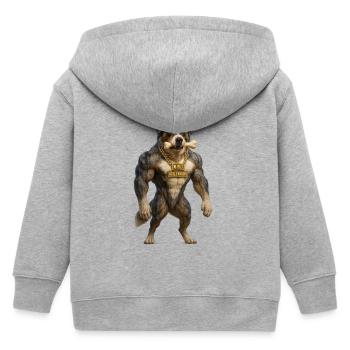 Boli - Le chien de l’enfer - Veste à capuche enfant bio Stanley/Stella - gris chiné - Dos