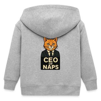 CEO of Naps - Kinder Organic Kapuzenjacke Mini Cultivator von Stanley/Stella - Grau meliert - Hinten