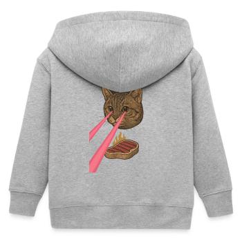 Laser Cat - Veste à capuche enfant bio Stanley/Stella - gris chiné - Dos