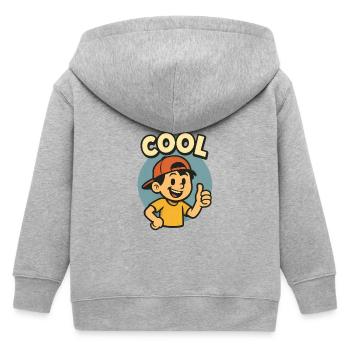 Lässiger Jugendcartoon mit  - Kinder Organic Kapuzenjacke Mini Cultivator von Stanley/Stella - Grau meliert - Hinten