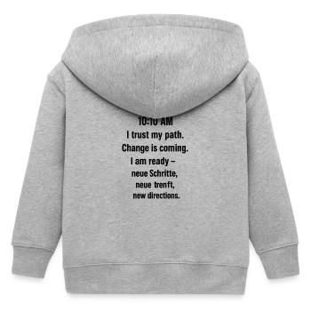 10:10 – Trust the Path - Kinder Organic Kapuzenjacke Mini Cultivator von Stanley/Stella - Grau meliert - Hinten