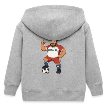 Humorvolles Fußball-Motiv für Sportliebhaber - Kinder Organic Kapuzenjacke Mini Cultivator von Stanley/Stella - Grau meliert - Hinten