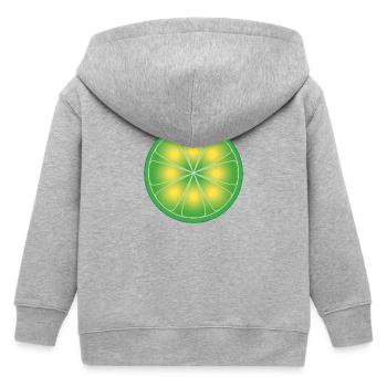 LimeWire old - Shirtdesign Unisex - Kinder Organic Kapuzenjacke Mini Cultivator von Stanley/Stella - Grau meliert - Hinten