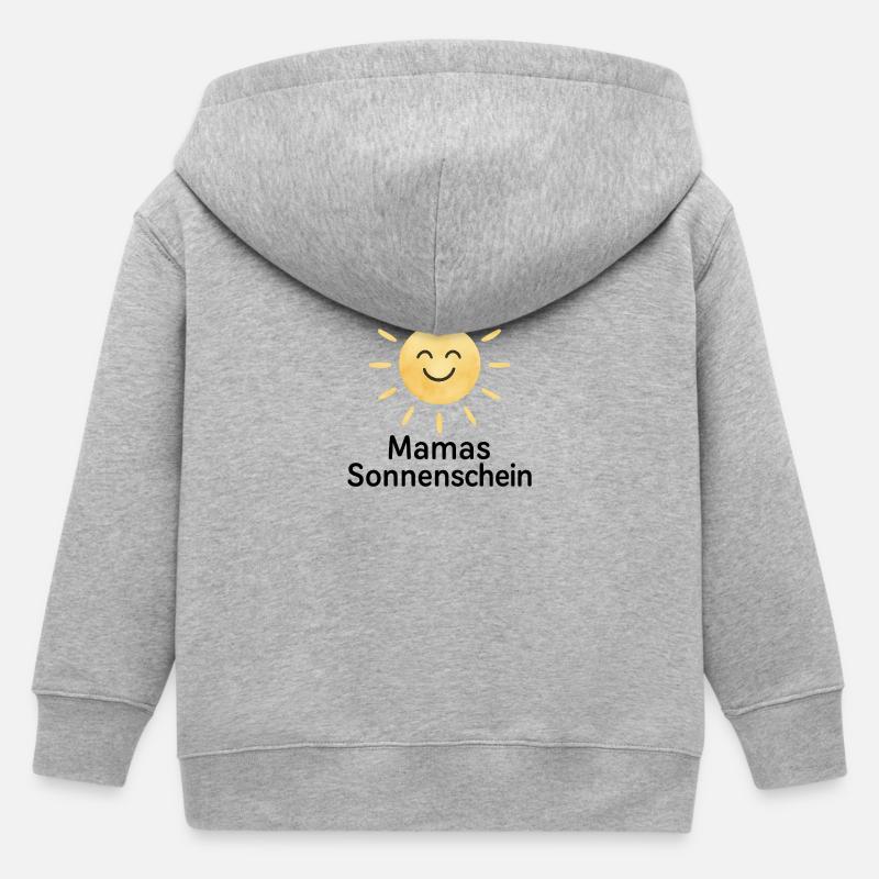 Soleil heureux avec visage - Veste à capuche enfant bio Stanley/Stella - gris chiné