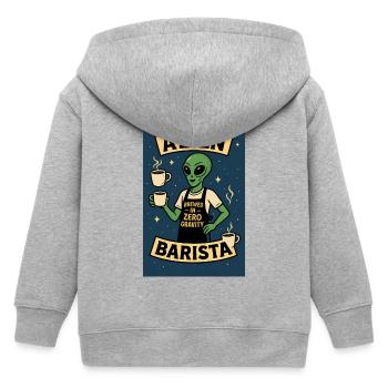 Alien Barista Kaffee Kunst T-Shirt - Kinder Organic Kapuzenjacke Mini Cultivator von Stanley/Stella - Grau meliert - Hinten