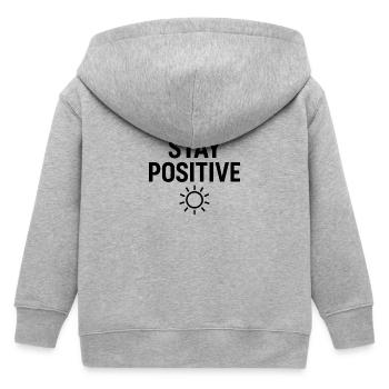Stay Positive Sonnenstrahl - Kinder Organic Kapuzenjacke Mini Cultivator von Stanley/Stella - Grau meliert - Hinten