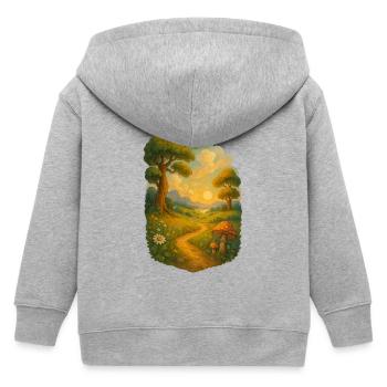 Märchenpfad im Sonnenlicht - Kinder Organic Kapuzenjacke Mini Cultivator von Stanley/Stella - Grau meliert - Hinten