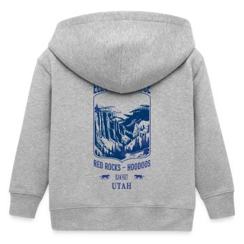 Elevate bei Bryce - Navy - Kinder Organic Kapuzenjacke Mini Cultivator von Stanley/Stella - Grau meliert - Hinten