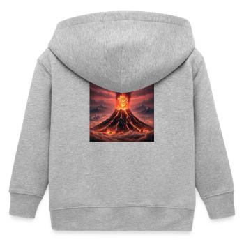 Bitcoin Vulkan-Ausbruch - Kinder Organic Kapuzenjacke Mini Cultivator von Stanley/Stella - Grau meliert - Hinten