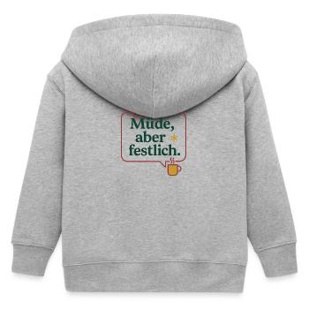 Müde, aber festlich - Kinder Organic Kapuzenjacke Mini Cultivator von Stanley/Stella - Grau meliert - Hinten