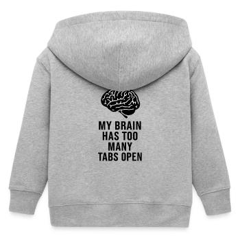 MY BRAIN HAS TOO MANY TABS OPEN - Veste à capuche enfant bio Stanley/Stella - gris chiné - Dos