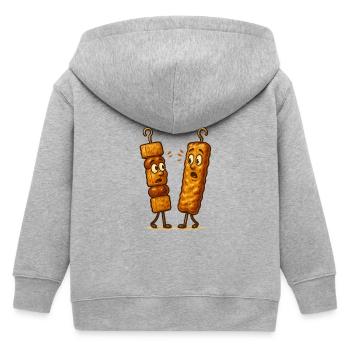 Schaschlik vs Kebab - Kinder Organic Kapuzenjacke Mini Cultivator von Stanley/Stella - Grau meliert - Hinten