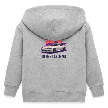 Straßenlegende Sunset Drift - Kinder Organic Kapuzenjacke Mini Cultivator von Stanley/Stella - Grau meliert - Hinten