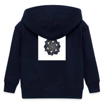 Marine der Goldenen Spiralrosetten - Kinder Organic Kapuzenjacke Mini Cultivator von Stanley/Stella - Navy - Hinten