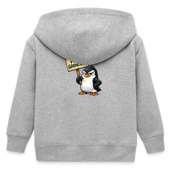 Logo t-shirt Penguin Protest Free Greenland - Veste à capuche enfant bio Stanley/Stella - gris chiné - Dos
