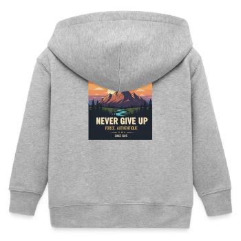 Never Give uP - Veste à capuche enfant bio Stanley/Stella - gris chiné - Dos