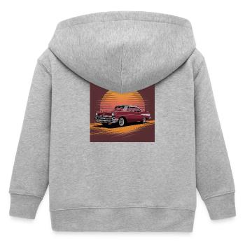 Sunset Drive Classic Car - Kinder Organic Kapuzenjacke Mini Cultivator von Stanley/Stella - Grau meliert - Hinten