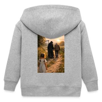 Letzte Wanderung - Kinder Organic Kapuzenjacke Mini Cultivator von Stanley/Stella - Grau meliert - Hinten