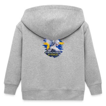 Starke Frau Schweden - Kinder Organic Kapuzenjacke Mini Cultivator von Stanley/Stella - Grau meliert - Hinten