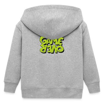 Game Over Retro-Pixel-Design - Kinder Organic Kapuzenjacke Mini Cultivator von Stanley/Stella - Grau meliert - Hinten