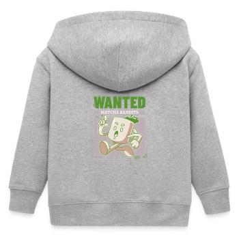 WANTED The Office Matcha Bandit - Kinder Organic Kapuzenjacke Mini Cultivator von Stanley/Stella - Grau meliert - Hinten