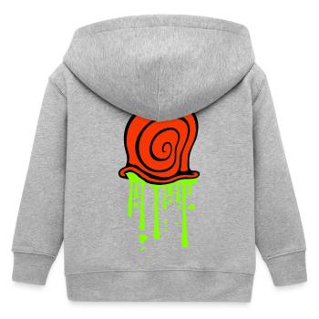 Schneckenhaus Schnecke Schleim Ekelig Schleimig - Kinder Organic Kapuzenjacke Mini Cultivator von Stanley/Stella - Grau meliert - Hinten