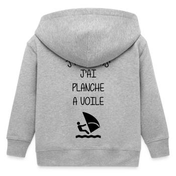 Planche à Voile / Véliplanchiste / Surf / Plage - Veste à capuche enfant bio Stanley/Stella - gris chiné - Dos