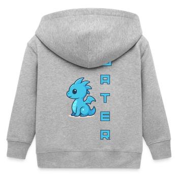 Wasser-Schnuller Blau - Kinder Organic Kapuzenjacke Mini Cultivator von Stanley/Stella - Grau meliert - Hinten