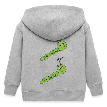 Grüne raupe cartoon - Kinder Organic Kapuzenjacke Mini Cultivator von Stanley/Stella - Grau meliert - Hinten