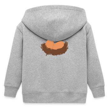 Oeufs Nid Oeufs Pâques - Veste à capuche enfant bio Stanley/Stella - gris chiné - Dos