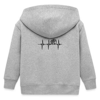 Herzschlag für stolze Elefanten - Kinder Organic Kapuzenjacke Mini Cultivator von Stanley/Stella - Grau meliert - Hinten