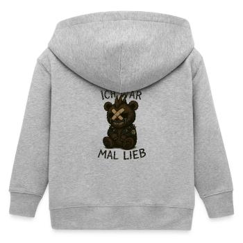 Punk - Kinder Organic Kapuzenjacke Mini Cultivator von Stanley/Stella - Grau meliert - Hinten