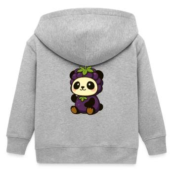 Brombeerbärchen Fruchtig, Süße zum Knuddeln - Kinder Organic Kapuzenjacke Mini Cultivator von Stanley/Stella - Grau meliert - Hinten