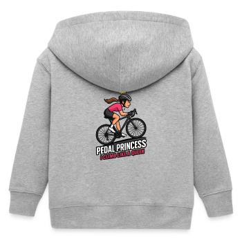 Rennradfahrerin Pedal Princess - Kinder Organic Kapuzenjacke Mini Cultivator von Stanley/Stella - Grau meliert - Hinten