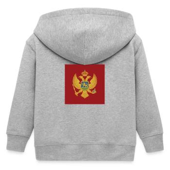 Montenegro Flagge, montenegrinische patriotische Geschenk - Kinder Organic Kapuzenjacke Mini Cultivator von Stanley/Stella - Grau meliert - Hinten