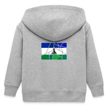 Geschenk für Lesotho - Kinder Organic Kapuzenjacke Mini Cultivator von Stanley/Stella - Grau meliert - Hinten
