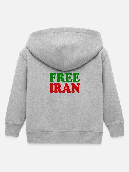 Free iran - Kinder Organic Kapuzenjacke Mini Cultivator von Stanley/Stella - Grau meliert