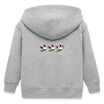 Free palestine - Veste à capuche enfant bio Stanley/Stella - gris chiné - Dos