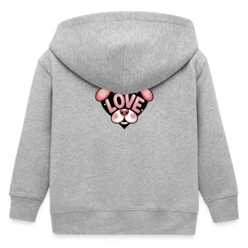 Cute Love Dog - Kinder Organic Kapuzenjacke Mini Cultivator von Stanley/Stella - Grau meliert - Hinten