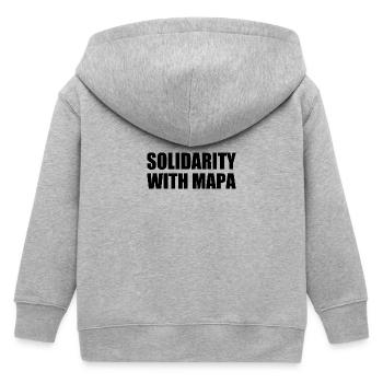 solidarity with mapa - Kinder Organic Kapuzenjacke Mini Cultivator von Stanley/Stella - Grau meliert - Hinten