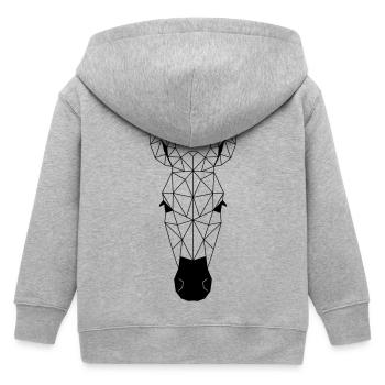 Polygone zèbre - Veste à capuche enfant bio Stanley/Stella - gris chiné - Dos