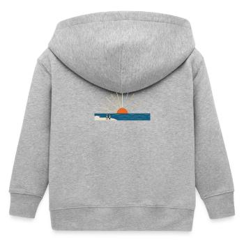 Esthétique minimaliste du soleil à la plage - Veste à capuche enfant bio Stanley/Stella - gris chiné - Dos