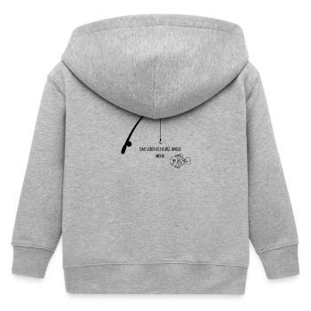 La vie est courte angle plus - Veste à capuche enfant bio Stanley/Stella - gris chiné - Dos